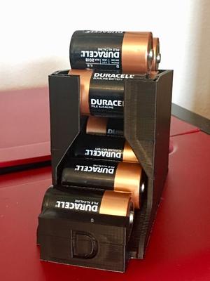 Compact Desktop D Battery Holder