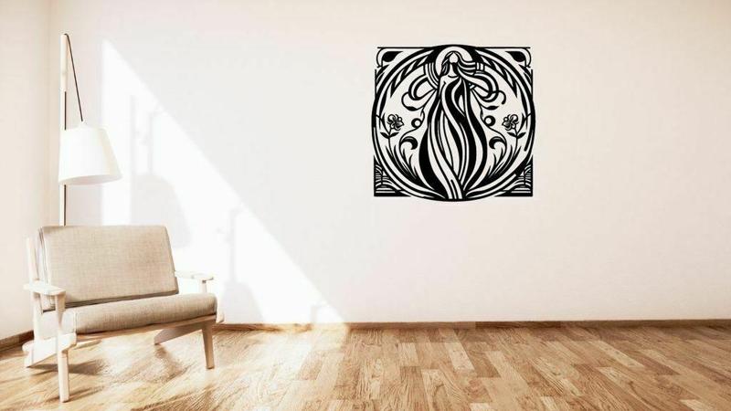 Woman of Art Nouveau wall decoration