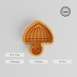 Umbrella Shape Cutter & Stamp Set, Perfect for Cookies & Fondant, 3 Sizes, Includes 6 Pieces PRODUCT_5415
