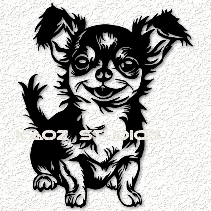 Pekingese Chihuahua Mix wall art Pekichu cheeks dog wall decor
