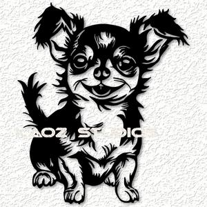 Pekingese Chihuahua Mix wall art Pekichu cheeks dog wall decor