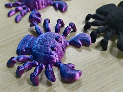 Articulated crab toy, no supports needed, print directly from your phone