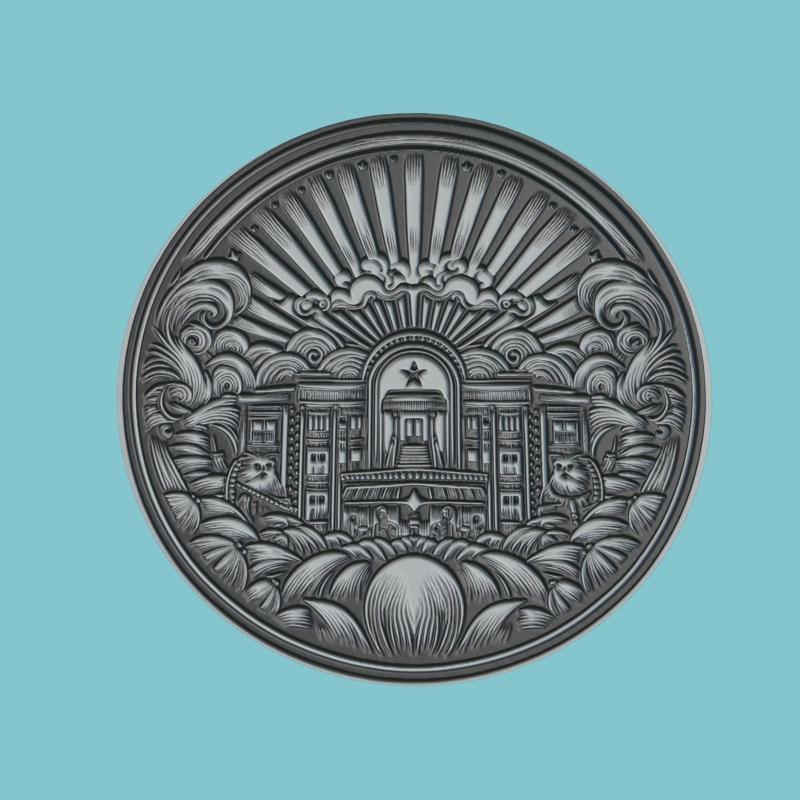 Up Movie Medallion  Up 3d  Model Stl Obj