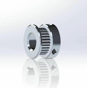 PARAMETRIC GT2 PULLEY 28T 10MM - STL