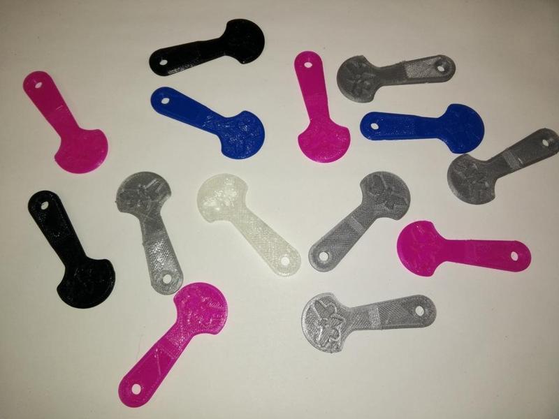 Abziehbarer Einkaufswagenchip für deutsche Läden (Removable shopping cart chip for German stores)