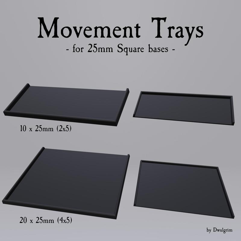 Simple Movement Trays (for 25mm square bases)