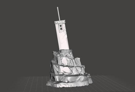 Buster sword on rock