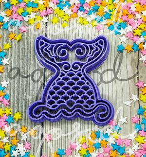 SIRENA TAIL - cookie cutter - sea bottom party, beach, summer - cut dough and clay - 7cm