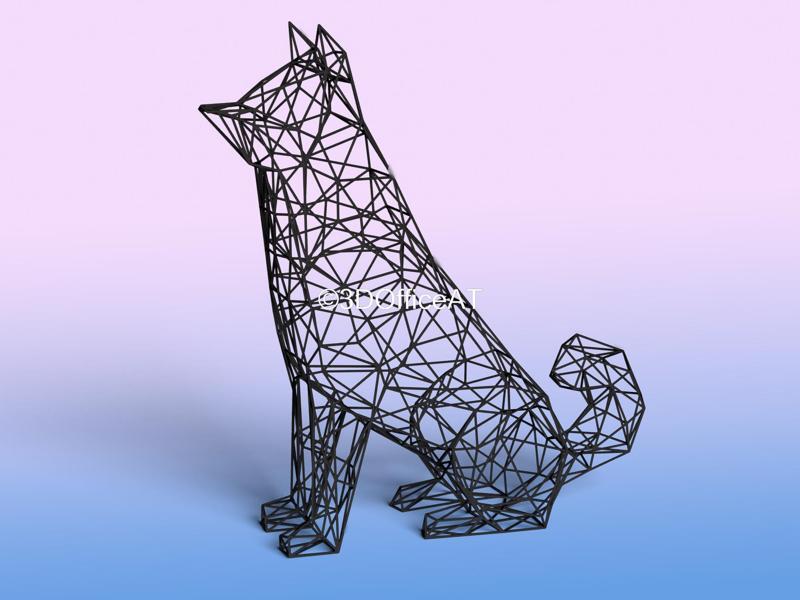 Akita Dog - Wire Art