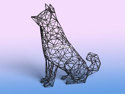Akita Dog - Wire Art