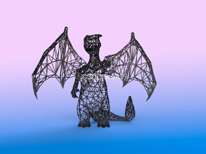 006 CHARIZARD OPTIMIZED POKEMON WIREART DECOR