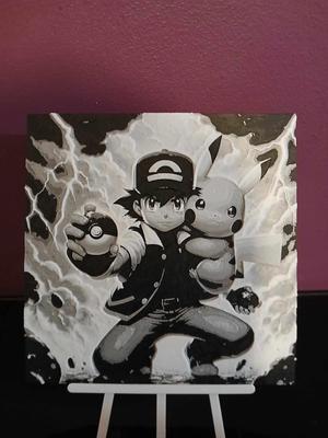 Hueforge Pokemon Sacha and Pikachu without AMS