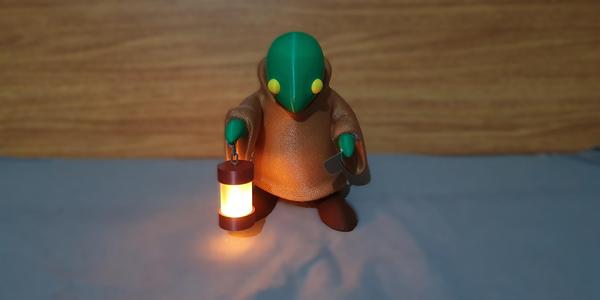 Tonberry from final fantasy with lantern