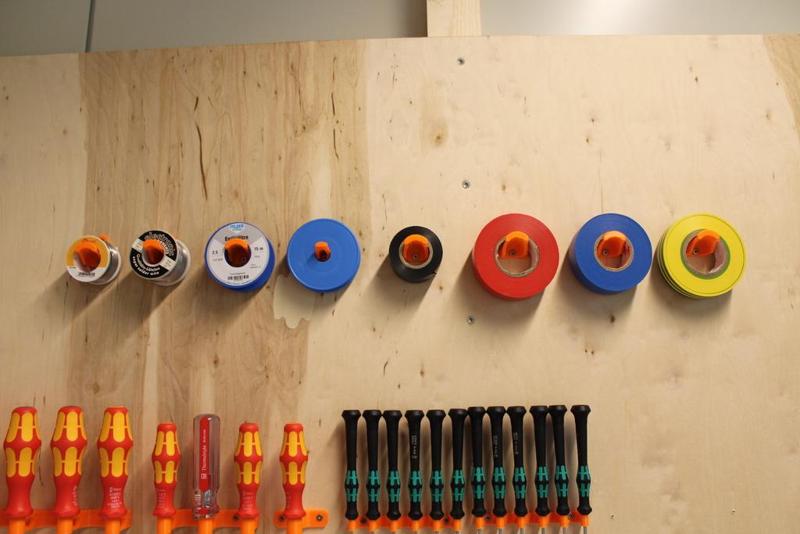 solder tin and electrical tape roll wall mount