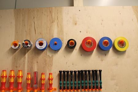 solder tin and electrical tape roll wall mount