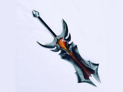 League of Legends Weapon Series x Aatrox The Darkin Blade Handheld Game Prop Weapon Accessory Cosplay Prop