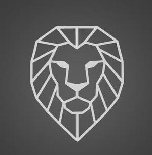 lion abstract stylized wall decoration