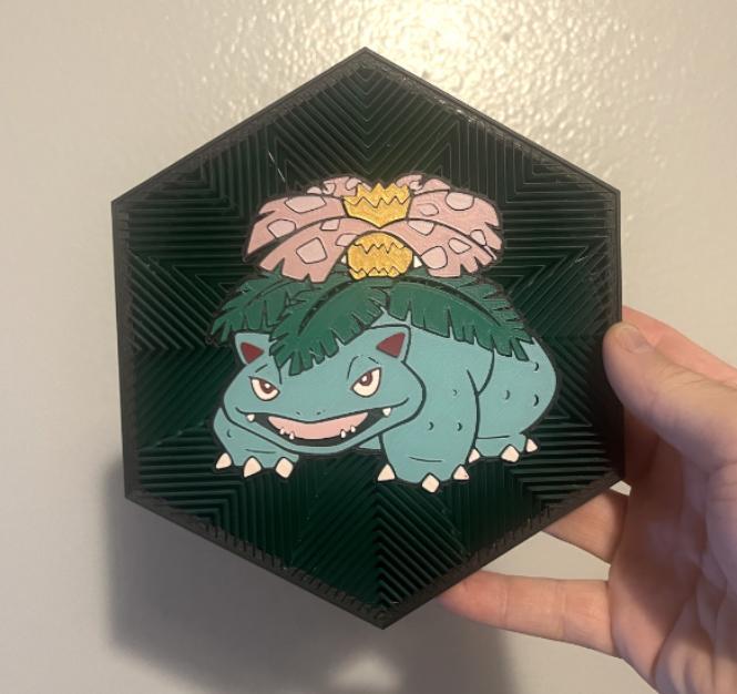 03 Venasaur Hex Wall Art