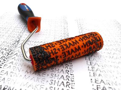 Text paint roll by Samuel Bernier