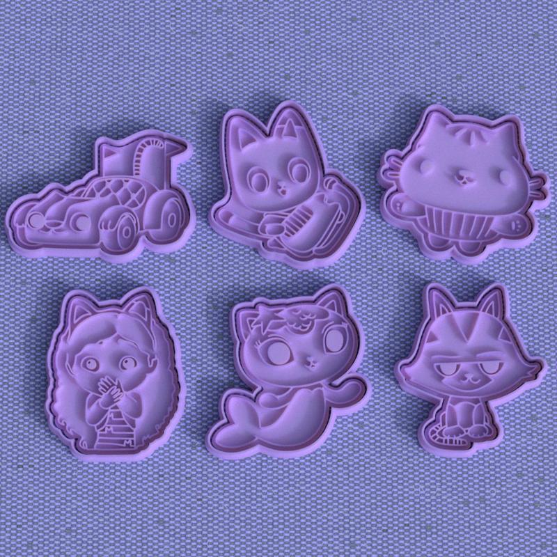Gabbys dollhouse cookie cutter set of 6