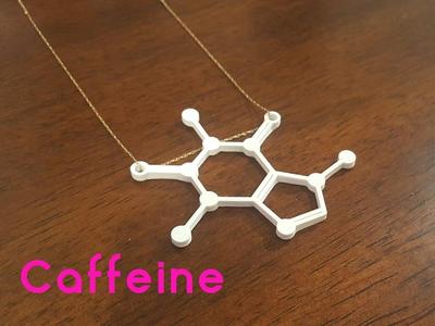 Caffeine Molecule Pendant