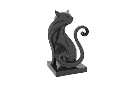 Abstract cat graceful lines,garden figurine,meditation figurine,rock garden figurine