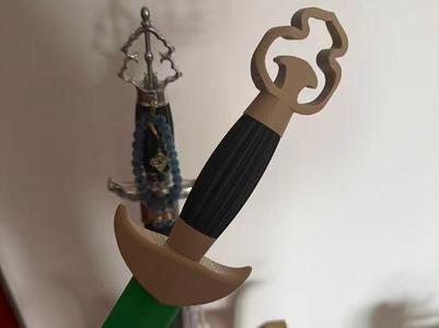 Water Caltrop Pattern Magic Sword