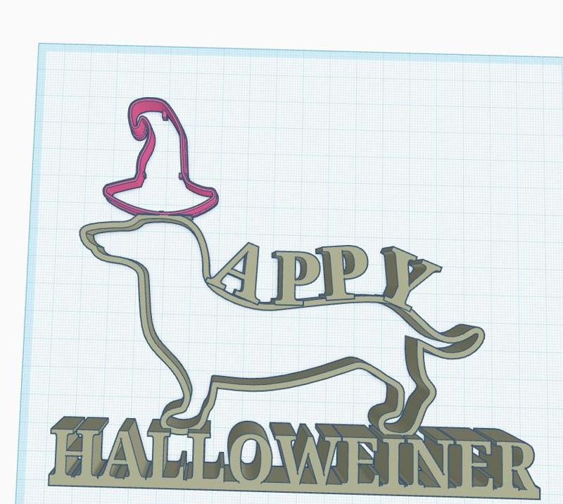 Happy Halloweiner decoration
