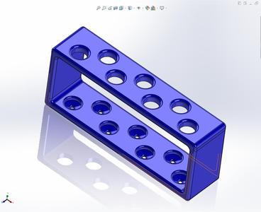 Fish Tank Water Tester Tube Holder with Drain Holes.