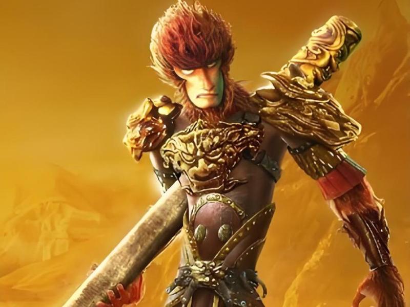 Chinese blockbuster animated film 'Monkey King: Hero Is Back' Sun Wukong Victorious Fighting Buddha Handsome Monkey King
