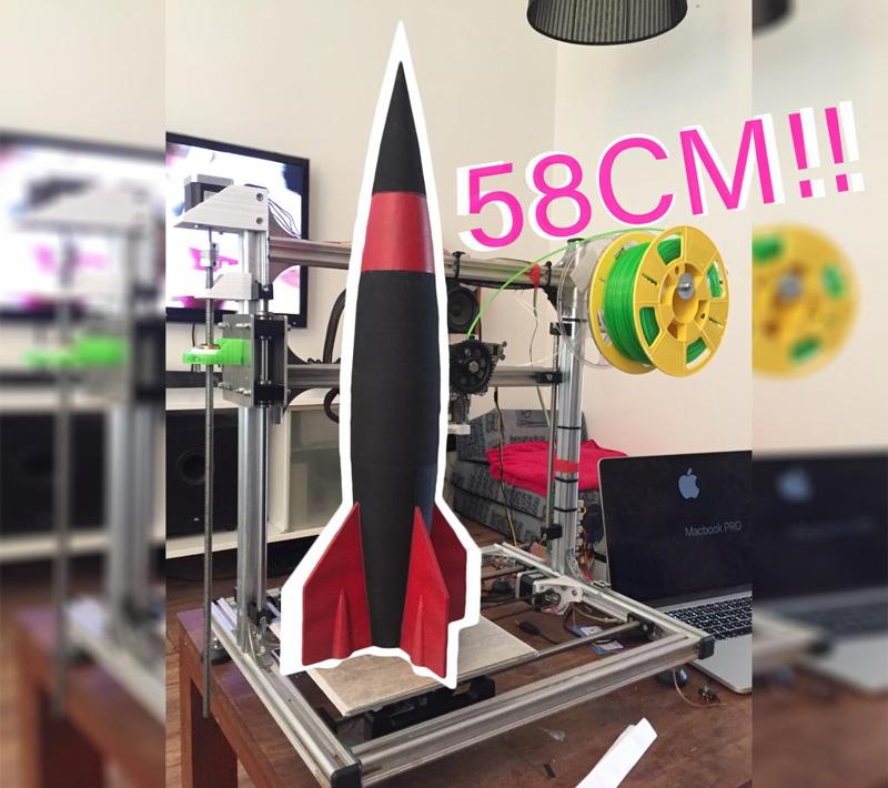 4 part Classic Rocket for 20x20 Printers VASE MODE