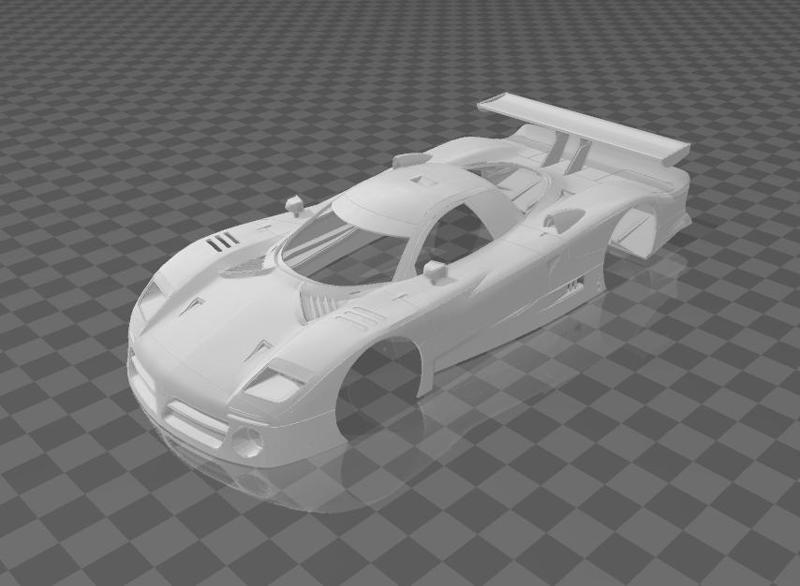 Nissan R390 GT1 1998 Shell Body - Divided Parts for Easy Printing
