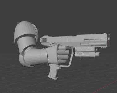 32mm mini Halo ODST Automag arm