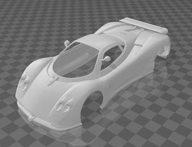 Pagani Zonda C12 1999 Shell Body – Divided Parts for Easy Printing
