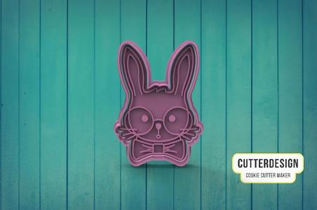 Rabbit with glasses Rabbit with glasses Cookie cutter