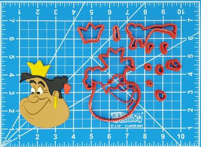 Red Queen Alice in Wonderland Multipiece Fondant Cookie Cutter Set Multiple Sizes