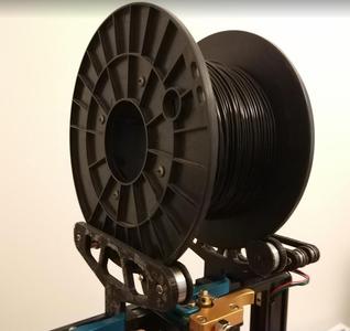 Tool less Aluminum profile top spool mount+ guide and cleaner
