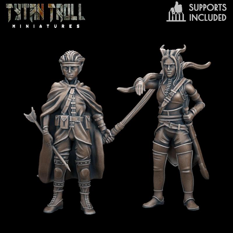 DnD Heroes - Tiefling Rangers [Pre-Supported]