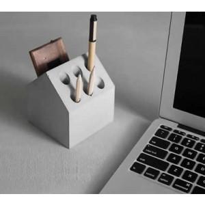 House Desk Organizer - Pen Holder & Card Stand