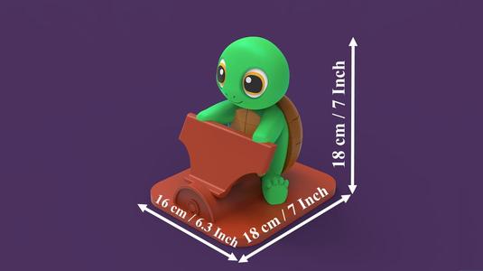3D Printable Phone Holder Cute Animal (Turtle)