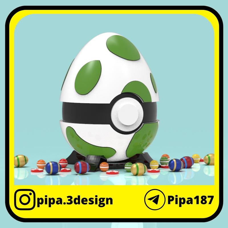 STORAGE CONTAINER - EASTER EGG POKEBALLS - POKEMON GO