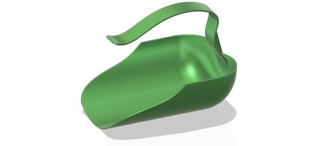 scoop for small boats and yachts 3d print and cnc