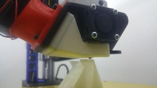 Fan Shroud for Printrbot Simple Metal & FULLY INSERTED E3D-V6