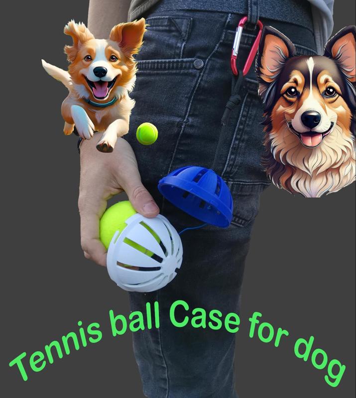 Tennis ball case for dog