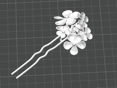 Flourishing Flowers Hairpin—Weighing only 9g of filament
