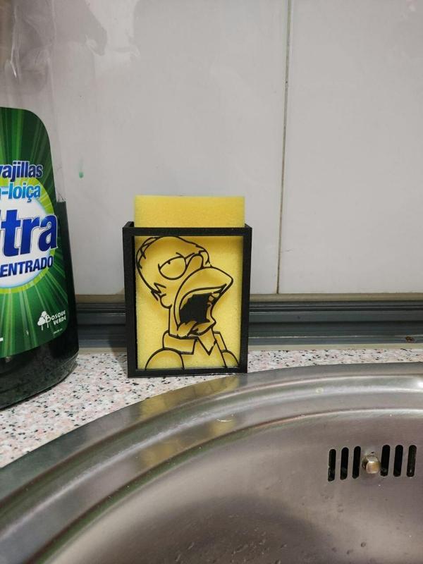 Simpson Homer sponge holder
