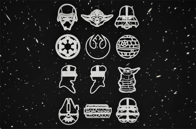 Pack x12 Cookie cutters Star Wars