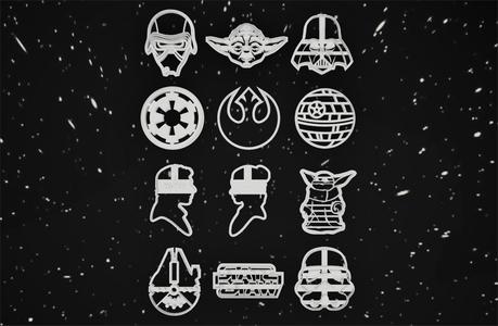 Pack x12 Cookie cutters Star Wars