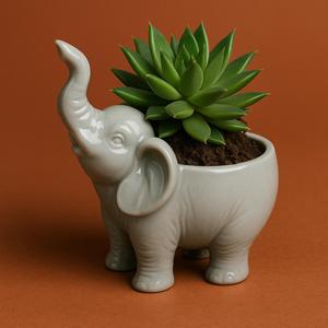 Elephant Planter Pot – Cute 3D Printable Animal Succulent Holder STL