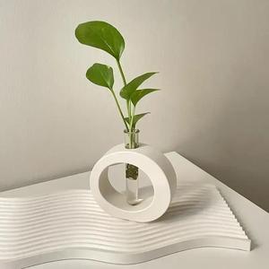 Modern Circular Vase Holder – 3D Printable Hydroponic Decor